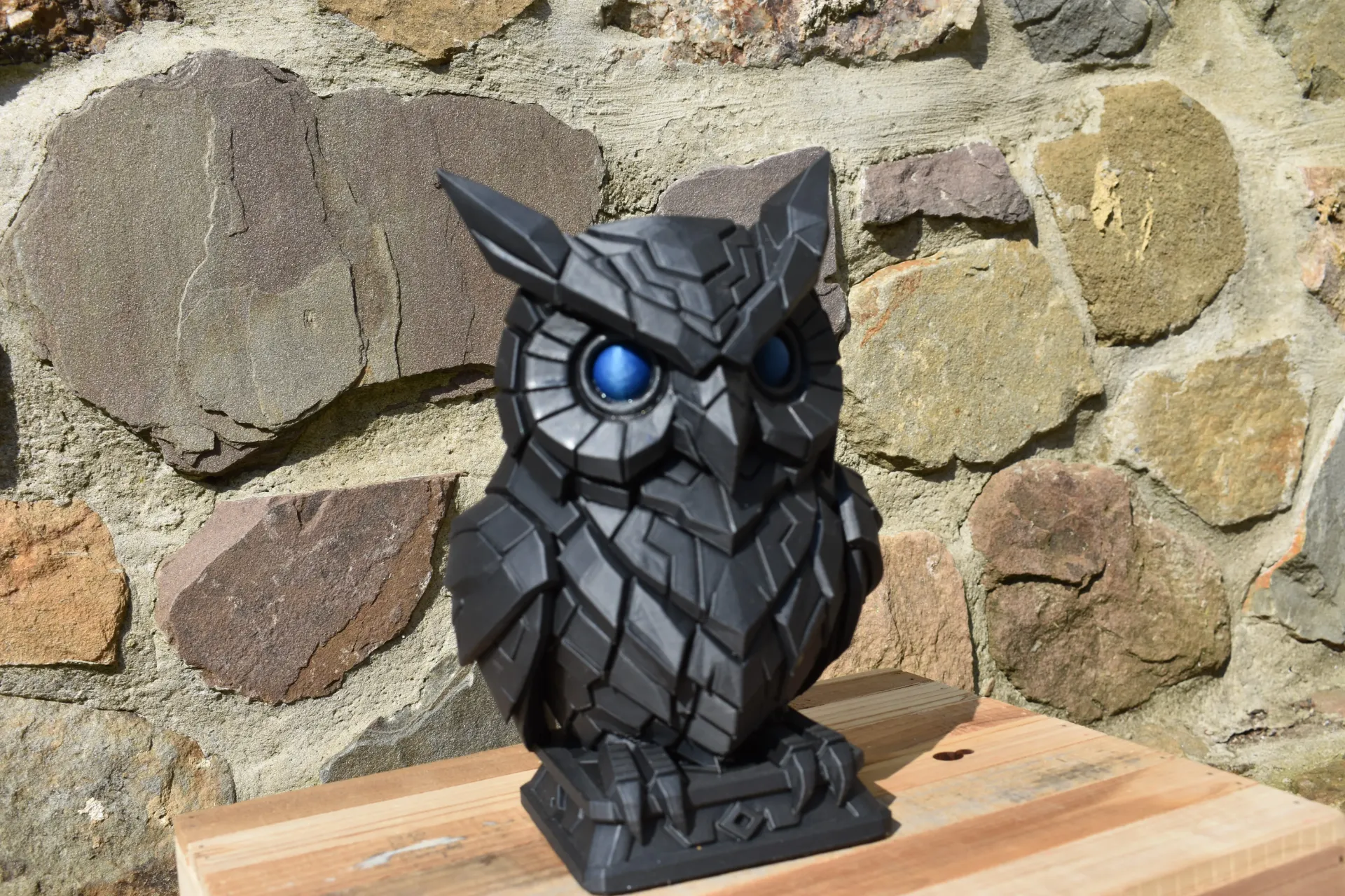 Hiboux aux yeux bleu