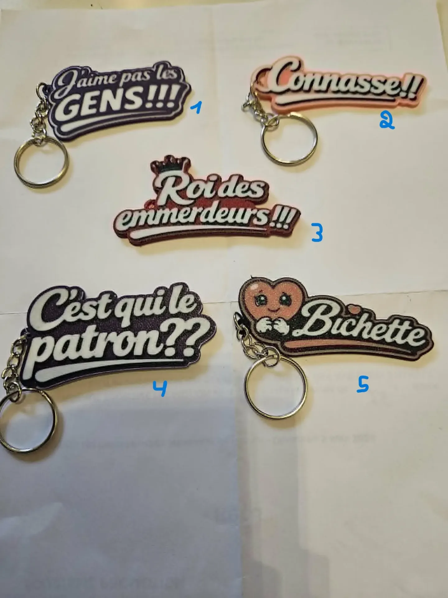 Porte-clés choc (1-J'aime pas les gens)